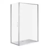 Asimetrična tuš kabina Swing 80x120 cm brez tuš pladnja