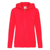 Red hoodie zipped Fruit Of The Loom