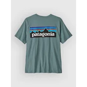 Patagonia P-6 Logo moška majica blue sage
