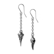 Uhani ALCHEMY GOTHIC - Rabenschadel Droppers - E473