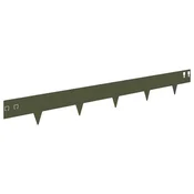 Vidaxl Robovi trave 30 szt. 100 x 12 cm Jeklo Olivno zelena