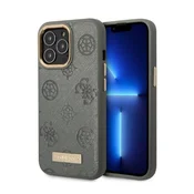 Guess Etui Guess Peony Logo Plate MagSafe za iPhone 13 Pro/iPhone 13 - sivo