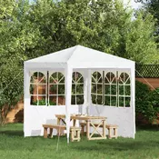 vidaXL Stranska stena zabavnega šotora 2 pcs 200 x 195 cm Bela
