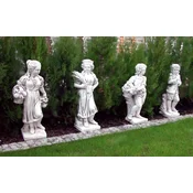 Casa Padrino Art Nouveau garden decorative sculptures set of 4 gray H. 75 cm