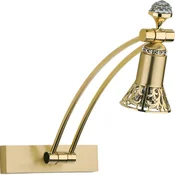 Casa Padrino luxury baroque crystal LED wall lamp/reading light gold H. 35 cm