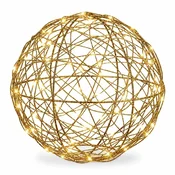 Northix 20 cm zlata LED dekorativna krogla – toplo bela svetlobna krogla