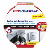 shumee Zelo močan dvostranski penasti trak tesa POWERBOND ULTRA STRONG 5m x 19mm