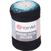 Yarn Art Macrame Cotton Spectrum 225 m 1310 Black Blue Vrvica