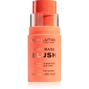 Makeup Revolution London Fast Base Blush rdečilo za obraz 14 g odtenek Peach za ženske