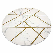 eoshop Okrogla preproga EMERALD exclusive 1012 glamur, eleganten marmor, geometrijska krema/zlato ( - Velikost: krog 200 cm)