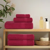 Vidaxl vidaXL Kopalne brisače, 4 kosi, bordo, 70 x 140 cm, 100 % bombaž