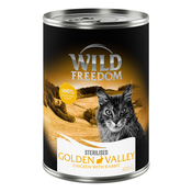 Wild Freedom Adult Sterilised 6 x 400 g - receptura brez žitaric - Golden Valley Sterilised - piščanec s kuncem