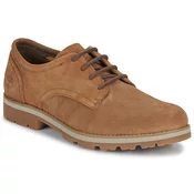 Timberland za moške. TB0A6CBJEIZ1 Rjavi usnjeni čevlji Britton Square z vezalkami (41), Rjava, Ravna stran, Čipke, Priložnost