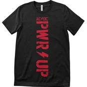 AC/DC Majica PWR-UP Vertical Logo Unisex Black M