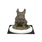 shumee Francoski buldog II - kipec psa, figurica na belem podstavku, pokal za pasjo razstavo Art-Dog