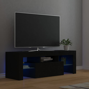 TV ormaric s LED svjetlima crni 120 x 35 x 40 cm