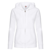 White hoodie zipped Fruit Of The loom