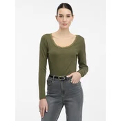 Womens Long Sleeve Khaki T-Shirt ORSAY - Womens