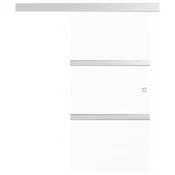 vidaXL Drsna vrata z mehkimi blokadami ESG steklo in aluminij 76x205cm