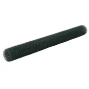 vidaXL Žična mreža za ograjo jeklo s PVC oblogo 25x1,5 m zelena
