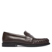 Loaferke Calvin Klein Round Loafer Lth HW0HW03126 Temno rjava