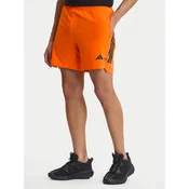adidas Športne kratke hlače D4T PrimeLift 3 Stripes KA1197 Oranžna Regular Fit