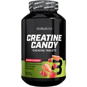 BioTech USA Creatine Candy 240 žvečljivih tablet, rdeče jagode