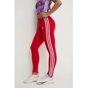 Tajice adidas Essentials za žene, boja: crvena, s uzorkom, IY4190