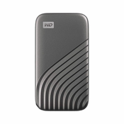 Western Digital WD My Passport SSD 2TB svemirsko siva, 2000 GB, USB Type-C, 3.2 Gen 2, 1050 MB/s, zaštita lozinkom, siva, WDBAGF0020BGY-WESN