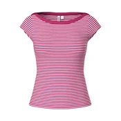 PIECES Majica PCSof magenta / off-bela