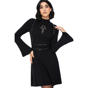Ženska obleka z dolgimi rokavi KILLSTAR - Morbidas Tale - Black - KSRA013915