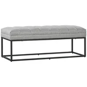 Homestar Klop za sedenje oblazinjen 120x44x455 cm siva