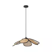Osram - Viseča svetilka z obesnim kablom DECOR RATTAN 1xE27/15W/230V O 58 cm bež/črna