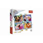 Trefl Sestavljanka 4v1 Happy World Disney 28,5x20,5cm