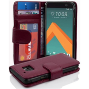 Cadorabo Cadorabo Ohišje, združljivo z HTC ONE M10 v bordo vijolična - Zaščitni ovitek z magnetnim zapiranjem in 3 režami za kartice, (20548051)