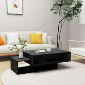 Stolic za kavu crni 105 x 55 x 32 cm od konstruiranog drva