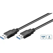 USB 3.2 Gen 1 A-A 5m M-M, Črn