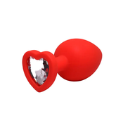 Mala crna silikonska kupa sa cirkonom u obliku srca FT001084