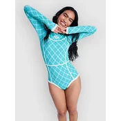 Roxy Go Girl Surf Longsleeve Lycra katydid as if plaid