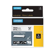 Trak Dymo Rhino Nylon 206797, 19 mm/3.5 m (črn/bel), original