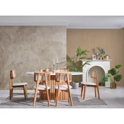Hanah Home Trpezarijski sto i stolice Pera, 170x90x75 cm, 6 stolica, Beli