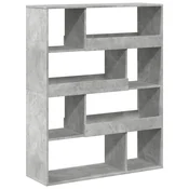 VIDAXL Pregrada za prostor betonsko siva 100x33x125,5 cm inž. les