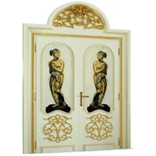 Casa Padrino luxury baroque double apartment door white/gold 221 cm - Made in Italy