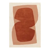 Oranžna/bež ročno tkana volnena preproga 120x170 cm Kinney – MADE
