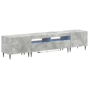 vidaXL 3-delni LED TV omarica Betonsko siva Inženirski les