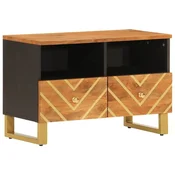 Vidaxl TV omarica rjava in črna 70x33,5x46 cm trden mangov les