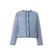 Abercrombie & Fitch Prehodna jakna temno modra/progasto modra/bela