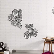 Wallity Zidna dekoracija Spirit Leaf, 68 x 93 cm, Crna