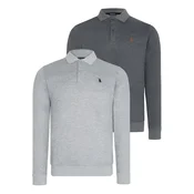 DOUBLE SET V4007 DEWBERRY MENS SWEATSHIRT-ANTHRACITE-GREY