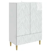 Kreveta Bijela visokog sjaja 66 x 34,5 x 95 cm